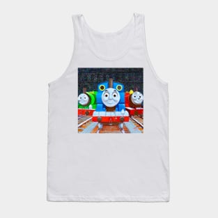Thomas the tank engine on island of sodor with percy and gordon Tank Top